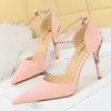 Dress Shoes BIGTREE 2024 Women's Pumps Sexy Prom Single Grain Pointed Toe Stripper Heels Party Female Sandals