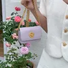 Mini borsa HBP color crema, tendenza della moda, sudcoreana, nuova carta a 3 posizioni, senso avanzato, piccola catena di design femminile