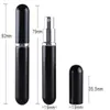 5ml Herramientas de maquillaje de alta calidad Pequeña botella de spray de perfume de vidrio de aluminio negro 5cc Atomizador cosmético portátil F20172667 Kbtrq Xtnsj