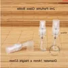 Toptan 200pcs/lot cam 2ml parfüm şişesi boş doldurulabilir kadınlar atomizer kozmetik ambalaj plastik kapak sprey küçük çatı ayık gtrhb