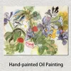 キャンバス上のモダンフラワーアートポピーとアイリスラウルデュフィーオイルペインティングリビングルームのための高品質の手描きのリネン画像260f