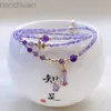 Bolegle Wspaniała naturalna bransoletka ametyst dla kobiet Znakomita słodycz fioletowe kryształowe koraliki biżuteria