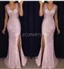 Y2K Wholesale Top Seller Evening Slit Sleeveless Dress Classic Elegant Prom Dresses Party Maxi Sequin 240309