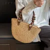 HBP Small Straw Underarm Bags for Women 2024 Summer Shoulder Bags Lady Travel Handbags Female Simple Weave Tote Bag