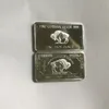 10 st icke magnetiska buffel tyska silver pläterade 1 oz ox djur 58 mm x 28 mm souvenir bullion bar230w