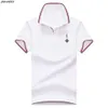 Katoenen poloshirt heren effen slim fit korte mouw patchwork mode streetwear herenpolo