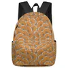 Backpack Orange Texture Flower Plant Women Man Backpacks Waterproof Travel School For Student Boys Girls Laptop Bags Mochilas