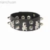 Braccialetto 2023 di nuova moda Harajuku Rock Spikes Rivetto Catene in pelle Bracciali per donna Uomo Gotico Polsino largo PU Bracciale in pelle Bangle ldd240312