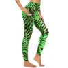 Leggings femininas planta tropical calças de yoga sexy folhas de palmeira gráfico cintura alta correndo leggins senhora casual elástico esportes collants