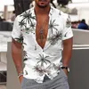 2023 Coconut Tree Shirts For Men 3d Printed Mens Hawaiian Shirt Beach 5xl Short Sleeve Fashion Tops Tee Man Blouse Camisa 240301