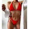 Damskie stroje kąpielowe seksowne mikro bikini 2024 Bandage koronkowy u kobiet Kobiet Swimsuit Kobiet kantar