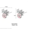 Dingle örhängen koreansk modeuttalande stud temperament enkelt blommor dubbelsidig för kvinnliga smycken tillbehör