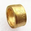 1943 Mexico Gold 50 Peso Coin Vergulde Coin Ring Handgemaakt in de maten 9-16274V