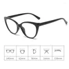 Zonnebril Mode Sexy Vrouwen Cat Eye Bril Retro Vierkant Frame Anti Blauw Licht Blokkeren Brillen Unisex Afgewerkt Optische Effen Brillen