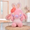 Gros mignon oreilles de lapin point de fleur en peluche Playmate jeux pour enfants Playmate cadeau de vacances décor de chambre