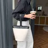 HBP Fabricantes Sem Marca Atacado Novo Design Mulheres Balde Bolsa Simples Bolsas e Mão Lona Emenda Bolsa De Couro PU