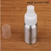 Kampanj 10st/parti 30 ml aluminium parfymflaska kvinnor kosmetisk liten 1/2oz potten spray cap container atomizer vit lock förpackning qt sqop