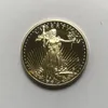 10 szt. Niepaniczny Dom Eagle 2012 Złoto Złota 32 6 mm pamiątkowe amerykańskie statue Liberty Drop Acceptable Mones235W