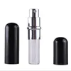 5ml Herramientas de maquillaje de alta calidad Pequeña botella de spray de perfume de vidrio de aluminio negro 5cc Atomizador cosmético portátil F20172667 Kbtrq Xtnsj