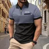 Polo da uomo Polo europea e americana di alta qualità con cerniera e risvolto, maniche corte, traspirante, che assorbe il sudore