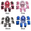 7st Boys Girls Roller Skating Lätt andas praktiska handledsvakter Skyddsutrustning Set Skate Cycling Safety Helm 240227