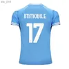 Fans toppar 2024 Lazio Immobile Soccer Jerseys 10 -årsjubileum Maglie Immobile Bastos Sergej Badelj J.Correa Zaccagni Kids Football ShirtSh240312