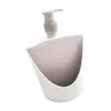 Distributeur de savon liquide pompe porte-éponge 500ml récipient pratique polyvalent 2 en 1 distribution pour comptoir cuisine salle de bain El