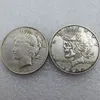 US face à face deux visages 1922 1922 Dollar de la paix crâne zombie squelette sculpté à la main copie Coins2285