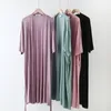 Kvinnors sömnkläder XL-XXL Bath Robe Spring Summer Bathrobes Casual Modal Nightwear Female Lounge Wear Kimono Mujer Verano