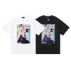 Heren Designer T -shirt Kleding Palmen Designer SHIRTS WOORS T -shirts mode spray verf graffiti paar korte mouwen High Street losse tide Brand Crew Neck Letter21