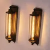 Loft American Vintage Industrial Iron Iron Sconce Led Black Retro Bar Cafe Aisle Wall Lights267T