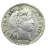 US Barber Dime 1894 P S O Craft, pièces de monnaie plaquées argent, matrices en métal, usine de fabrication 272l