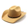 Berets Men's Cap Cowboy Cowgirl Accessories Luxury Elegant Women's Hats Jazz Country Hat Golf Caps Fedora Gentleman