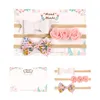 ملحقات الشعر 3pcs Baby Bow Bow Floral Beachbels Lace Glitter Princess Headraps for Girls Born Pography