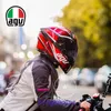 Casco moto AGV K5s Large Tail Wing Full Carbon Fiber Racing Uomo Running Doppia lente Quattro stagioni Antiappannamento