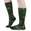 Женские носки для мелководья, зеленые с вихревым принтом, модные мужские чулки, средние мягкие спортивные зимние противоскользящие носки на открытом воздухе