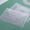 Sacos de armazenamento Envelopes de plástico de tamanho sortido Pasta de bolsos transparentes para selos cortados adesivo Cardstock 10 unidades / conjunto