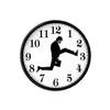 Wandklokken British Comedy Geïnspireerd Creatieve Klok Komiek Home Decor Nieuwigheid Horloge Grappig Wandelen Stil Mute276p