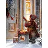 Peintures Gatyztory Cadre de Noël Scène de neige Peinture à la main par numéros Peint à la main Huile Cadeau Toile Coloring297l