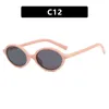 Sunglasses Small Oval Frame Glasses For Women Men Vintage Fashion Anti Blue Light Computer Goggle Eyeglasses Optical Plain Eyewear Unisex