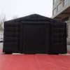 Anpassad design 9mlx9mwx4,5 mh (30x30x15ft) Uppblåsbar fullt svart tält för evenemangsreklamdekoration Blow Up Move Hall Camping Canopy