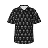 Męskie koszule Sugar Skul Skull Hawajska koszula męskie róże plażowe nadruk krótkie rękawy harajuku niestandardowe vintage duże bluzki