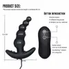 Adult Toys 10 Frequency Vibrating Prostate Massager Anal Plug Vibrator Beads Butt Sex Toys Waterproof Powerful Wired For Men CouplesL2403