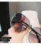 Nouvelles lunettes de soleil en métal à la mode lunettes de soleil résistantes aux UV femmes style Instagram photos de rue grand cadre affichage visage minceur
