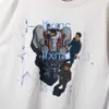 Saint Michael Cho 24ss Novo Robô Cartoon Padrão Foto Branca Camiseta de Manga Curta para Homens e Mulheres W7QS