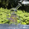 Glas Water Bong Recycler Pyrex Hookah Pipe Percolator Bubbler Smoking Water Pipe Filter 14mmの男性タバコボウル