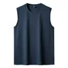 Men's Tank Tops Arrival Fashion Suepr Large Summer Round Neck Striped Nylon Wide Shoulder Top Plus Size XL-5XL 6XL 7XL 8XL