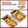 Disposable Dinnerware 50Pcs Convenient Snack Paper Boxes Multifunctional Container Bag For Shop