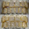 10 na 10 VVS MOISSANITE Diamond Grillz Iced Out Bussesed Down Hip Hop Biżuter