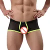 Männer Shorts Boxer Sexy Mesh Sehen B Unterhose Durch Transparente Erotische Homosexuell Hosen Homme Atmungsaktive Ultra-Dünne Boxershorts Unterwäsche oxer reathable oxershorts